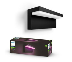 Philips Hue Nyro LED 1x13,5W Wand schwarz / Außenwandleuchte / 1000lm / 2000-6500K / RGB / IP44