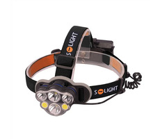Solight WN35 LED wiederaufladbare Stirnlampe schwarz / 550lm / Li- ION / USB