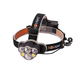 Solight WN35 LED wiederaufladbare Stirnlampe schwarz / 550lm / Li- ION / USB