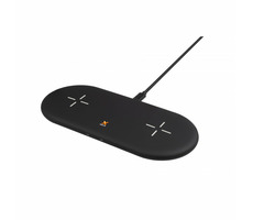Xtorm Wireless Dual Charging Pad Twin Black / Kabelloses Qi-Ladegerät / 15 W / USB-C QC 3.0 (F)