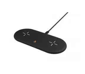Xtorm Wireless Dual Charging Pad Twin Black / Kabelloses Qi-Ladegerät / 15 W / USB-C QC 3.0 (F)