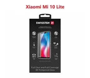 Swissten Ultra Durable 3D FULL GLUE Glas für XIAOMI Mi 10 Lite Schwarz