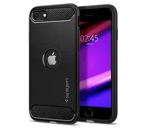 Spigen Rugged Armor Schutzhülle für Apple iPhone SE 2020/2022 schwarz