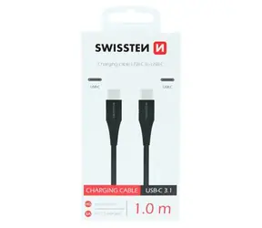 Swissten Datenkabel USB-C & USB-C 1m schwarz