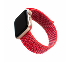 FIXED Nylonarmband Nylonarmband für Apple Watch 40 mm und Watch 38 mm dunkelrosa