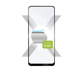 FIXED Full-Cover Schutzglas aus gehärtetem Glas für XIAOMI Redmi Note 10 & Note 10S schwarz / Verklebung über das gesamte Display 