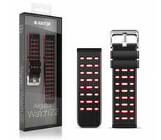 Aligator Silikonarmband Dual 22mm rot