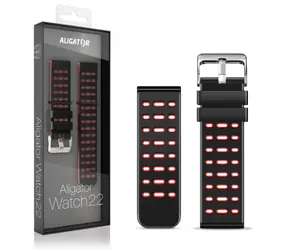 Aligator Silikonarmband Dual 22mm rot