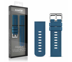 Aligator Silikonarmband 22mm blau