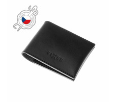 FIXED Wallet Geldbörse aus echtem Rindsleder (FIXW-SMMW2-BK) schwarz