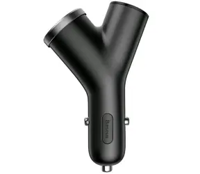 Baseus CCALL-YX01 Y Type Dual USB + Extender Autoladegerät schwarz / 3,4A / 2x USB-A / für Zigarettenanzünder im Auto