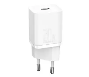 Baseus CCSUP-B02 Super Si Schnellladegerät USB-C 20W weiß / 5V / 3A