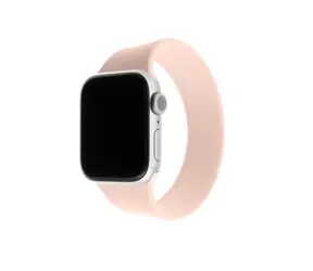 FIXED Silikonarmband Elastisches Silikonarmband für Apple Watch 42 & 44 mm Größe L rosa