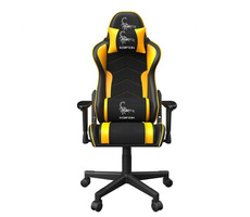 Gembird SCORPION 05 Gamingstuhl gelb / Belastbarkeit 136kg / neigbar bis 160° / PU + Mesh