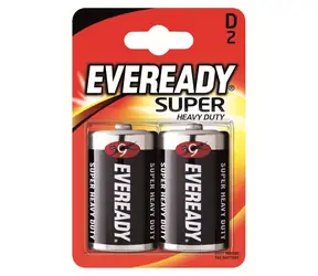 Eveready Super Battery - Große Monozelle D 2 Stück (Blister)
