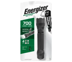 Energizer Tactical wiederaufladbar, 700 lm / Taschenlampe / Nachleuchten: bis zu 100 Meter / Lithium-Ionen-Akku