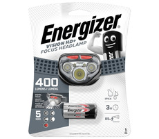 Energizer Spotlight Vision HD+ Focus 400lm / Stirnlampe / Nachleuchten: bis zu 85 Meter / 3xAAA 