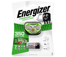 Energizer Spotlight Vision HD+ 350lm / Stirnlampe / Nachleuchten: bis zu 80 Meter / 3xAAA 