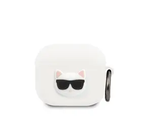Karl Lagerfeld Choupette Head Silikonhülle für Airpods 3 weiß