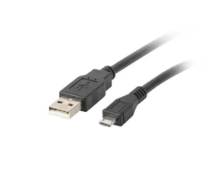 Lanberg Kabel USB 2.0 AM auf Micro 1,8 m schwarz