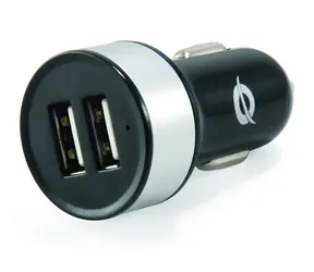 Conceptronic CUSBCAR2A USB-Autoladegerät schwarz / 10,5 W / 2x USB-A / 5 V / 2,1 A