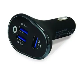 Conceptronic CARDEN06B USB-Autoladegerät schwarz / 31,5W / 3x USB-A