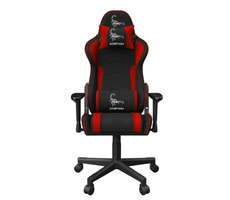 Gembird SCORPION 01 Gamingstuhl rot / Tragkraft 136kg / Neigung bis 160° / 2D / Mesh