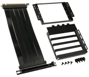 Lian Li O11D-1X-4 Riser-Kartenkabel + PCI-Steckplatz-Abdeckplatte - PCIe 4.0 schwarz