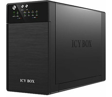 ICY BOX IB-RD3620SU3 schwarz / externe Aluminiumbox für zwei 3,5" SATA-Laufwerke / USB / eSATA