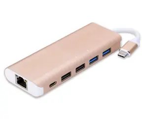 PremiumCord USB3.1 Gigabit RJ45 Adapter / Hub 4X USB2.0 Buchse / 1x PD