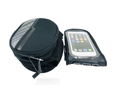 Forever wasserdichte Fahrradtasche mit abnehmbarer Handyhülle schwarz