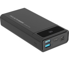 RealPower PB-20k / Powerbank 20.000 mAh / USB & USB-C / Lightning & microUSB / 5V / 2A