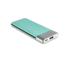 RealPower PB-5500 FASHION blau / Powerbank 5500 mAh / USB / 5V / 2A