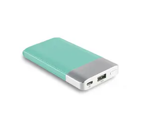 RealPower PB-4000 FASHION blau / Powerbank 4000 mAh / USB / 5V / 2A