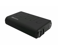 RealPower PB-20000 PD+ schwarz / Powerbank 20000 mAh / USB & USB-C / 12V / 3A
