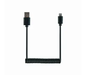 Gembird Micro-USB-Twisted-Kabel 1,8 m / USB-A (M) - Micro USB (M) / Schwarz