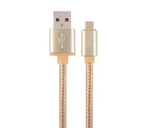 Gembird CCB-MUSB2B-AMBM-6-G Micro-USB-Kabel 1,8 m Gold / USB-A (M) - Micro USB (M)