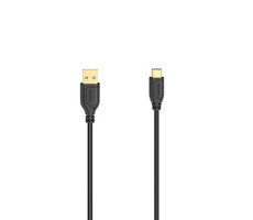 HAMA USB-C 2.0 Kabel Typ AC Flexi-Slim schwarz / 0,75 m