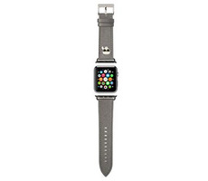 Karl Lagerfeld Karl Head PU-Armband für Apple Watch 42 & 44 mm Silber