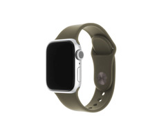 FIXED Silikonarmband Set aus Silikonbändern für Apple Watch 42 & 44 & 45 mm oliv