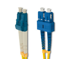 Qoltec 54031 Patchkabel Glasfaser SC zu LC / Singlemode / Duplex / 1 m