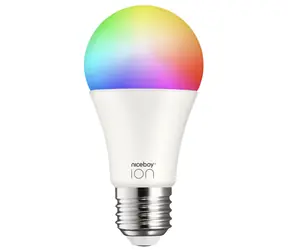 Niceboy ION SmartBulb RGB E27 9W (1 Stück) / LED RGB / E27 / 9W / 470 lm / 2700-6500K / Wi-Fi