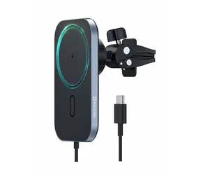 Swissten MagSafe Autotelefonhalter mit kabellosem Laden / 15 W / MagSafe / Qi / für iPhone 12 & iPhone 12 Pro