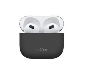 FIXED Silky Ultradünne Silikonhülle für Apple Airpods 3 schwarz