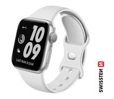 Swissten Silikonarmband für Apple Watch 42/44/45/49 mm weiß