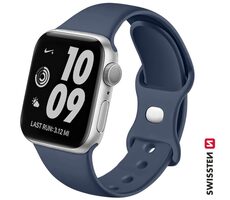 Swissten Silikonarmband für Apple Watch 42/44/45/49 mm blau