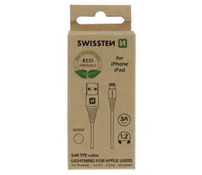 Swissten Datenkabel USB - LIGHTNING 1,2m weiß (ECO-VERPACKUNG)