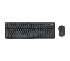 Logitech MK295 Slim Combo Graphite / Kabelloses Tastatur- und Mausset / CZ Layout / USB-Nano-Empfänger