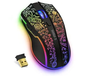 Connect IT DOODLE 3 schwarz / Kabellose optische Gaming-Maus / 4800 DPI / 6 Tasten / 2,4 GHz / 600 mAh 