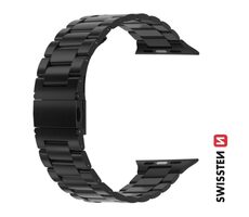 Swissten Metallarmband für Apple Watch 42/44/45/49 mm schwarz